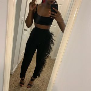 Fringe 2 piece set s,m x2, L. Total of 4 sets.